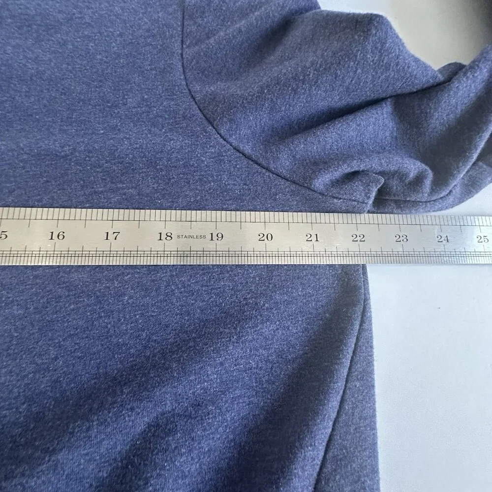 MICHAEL Michael Kors Crew Neck Pullover Sweatshirt Women's‎ L Blue Gold Zip Soft